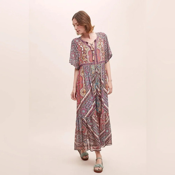 Kachel - Anthropologie - Dessa Tunic Colorful Patterned Dress - XS - Picture 1 of 16